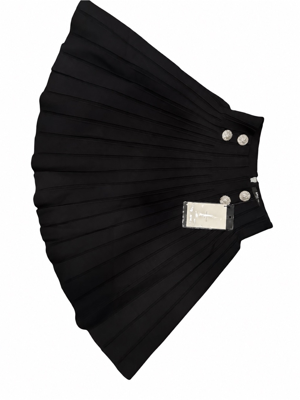 Balmain Cropped Bow Top & Crystal Button Pleated Skirt Set - Picture 4 of 5